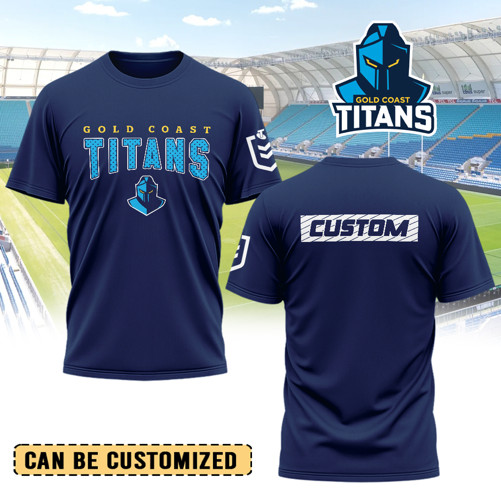 Auspiritmerch Gold Coast Titans Personalized T Shirt Gift For Fans