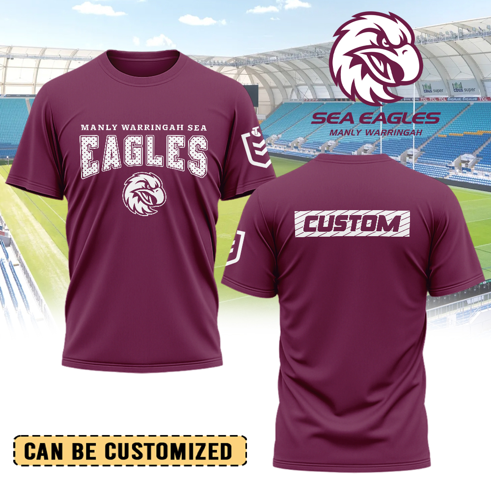 Auspiritmerch Manly Warringah Sea Eagles Personalized T Shirt Gift For Fans