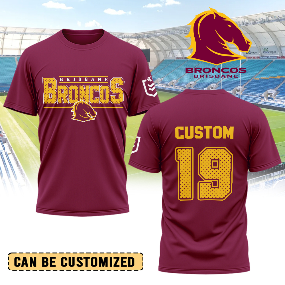 Auspiritmerch Brisbane Broncos Personalized T Shirt Gift For Fans