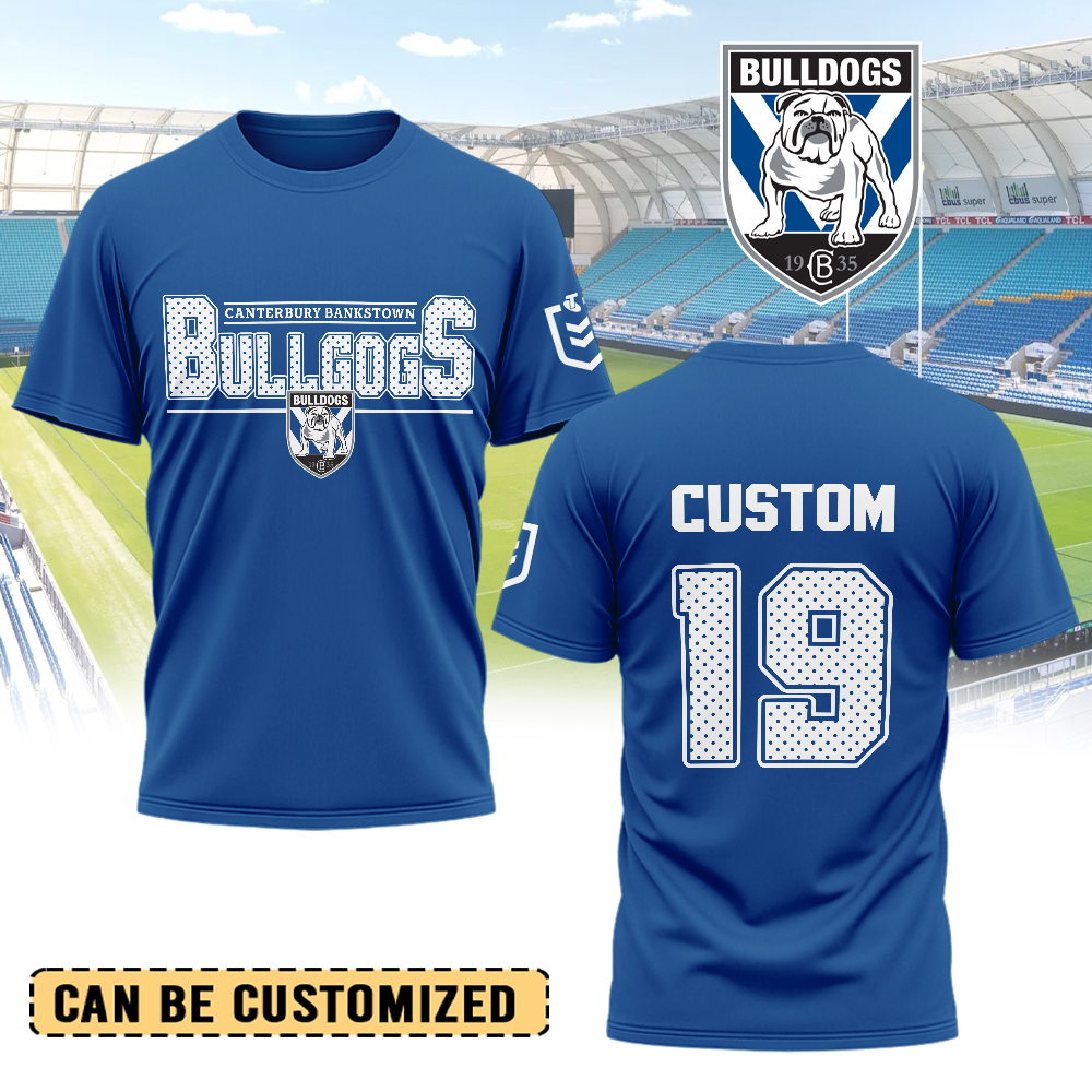 Auspiritmerch Canterbury-Bankstown Bulldogs Personalized T Shirt Gift For Fans