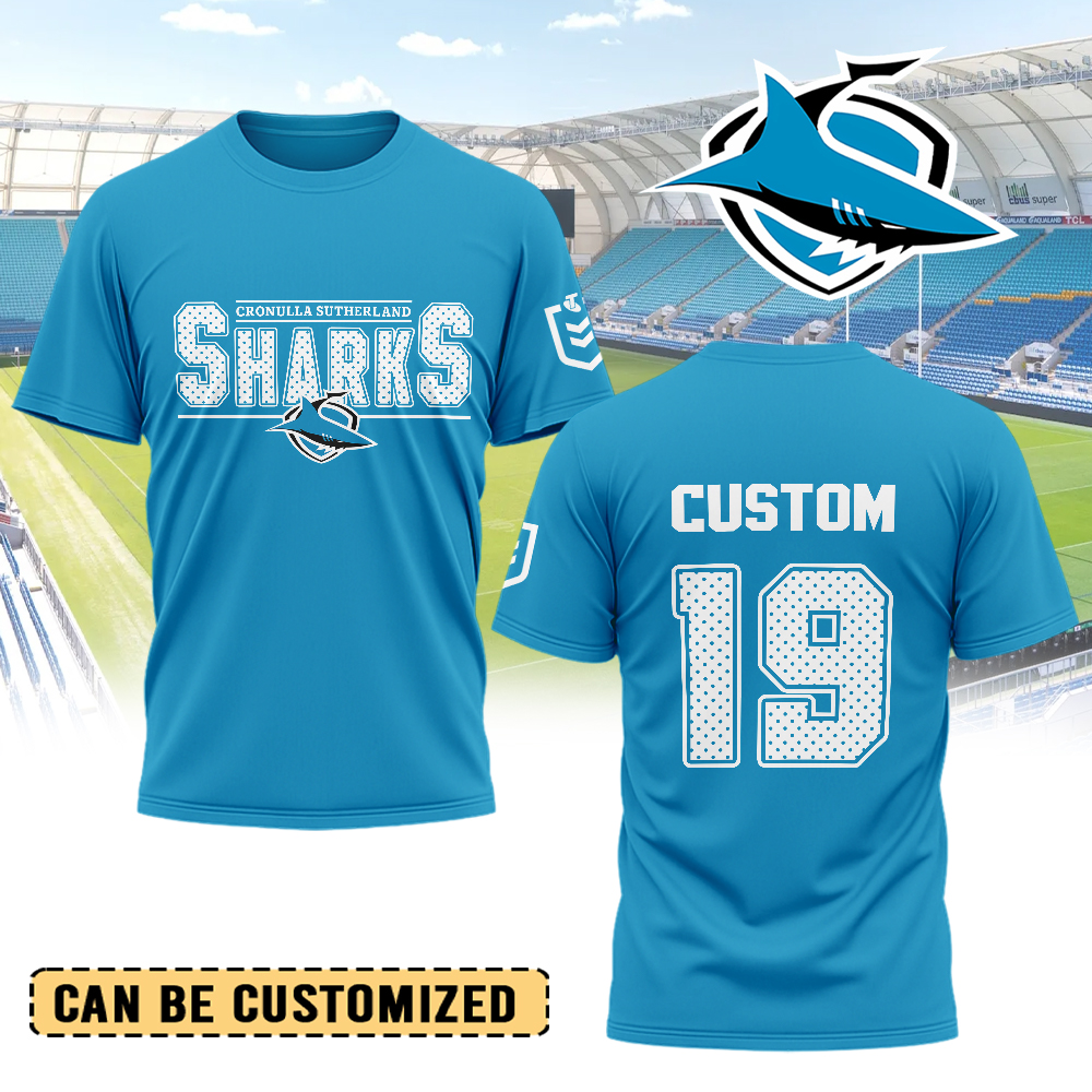 Auspiritmerch Cronulla-Sutherland Sharks Personalized T Shirt Gift For Fans