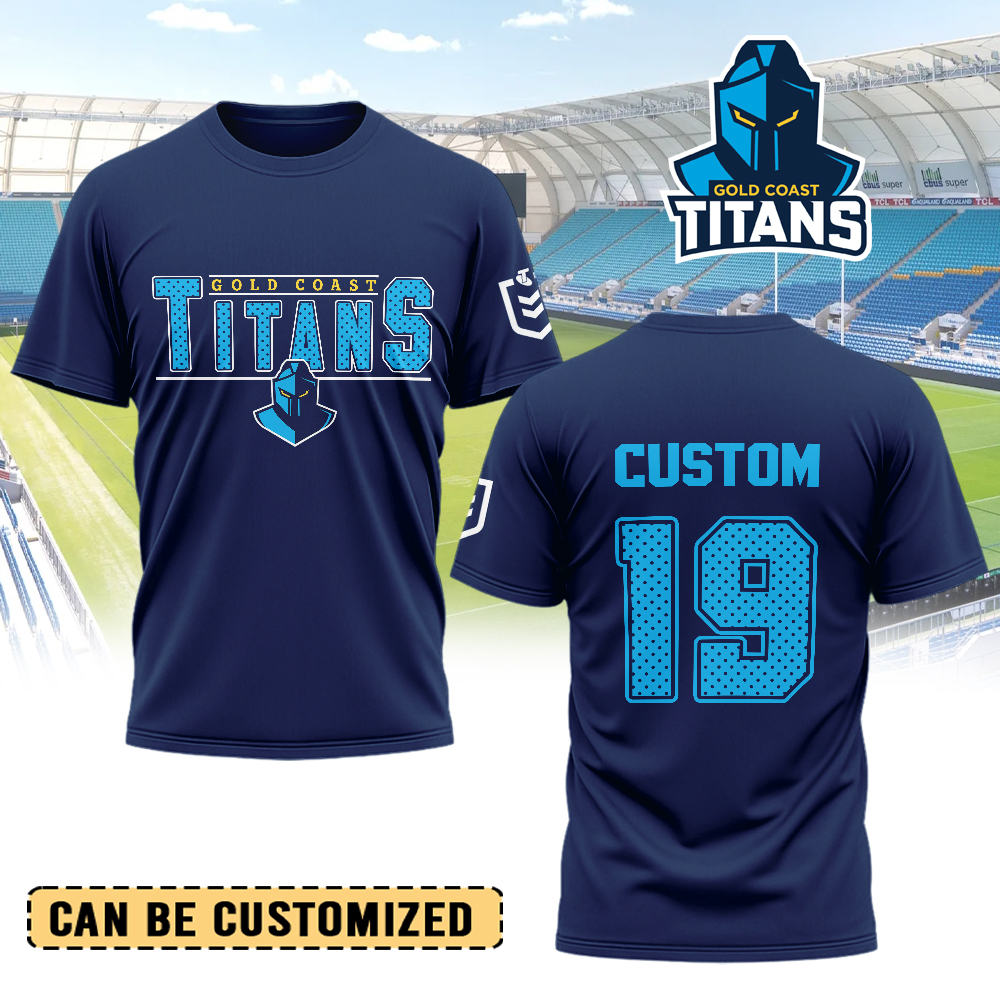 Auspiritmerch Gold Coast Titans Personalized T Shirt Gift For Fans