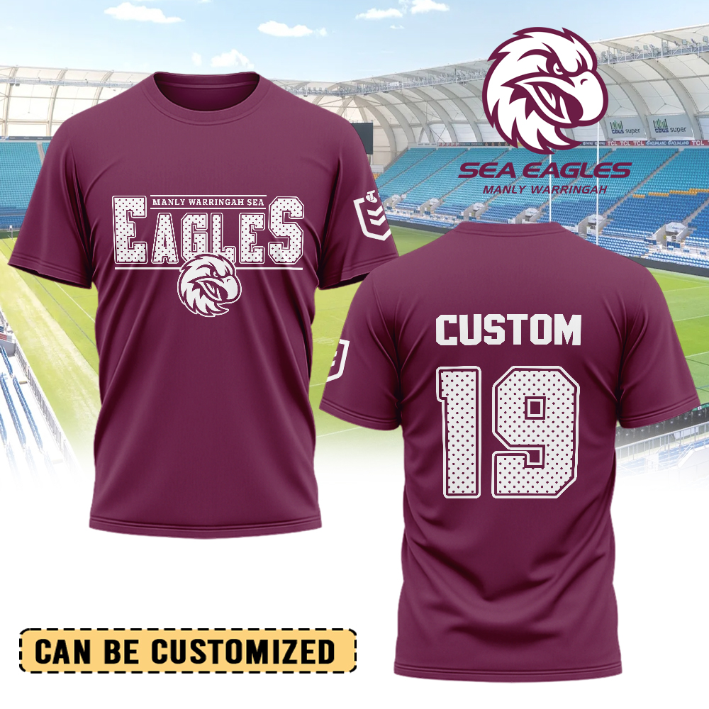 Auspiritmerch Manly Warringah Sea Eagles Personalized T Shirt Gift For Fans