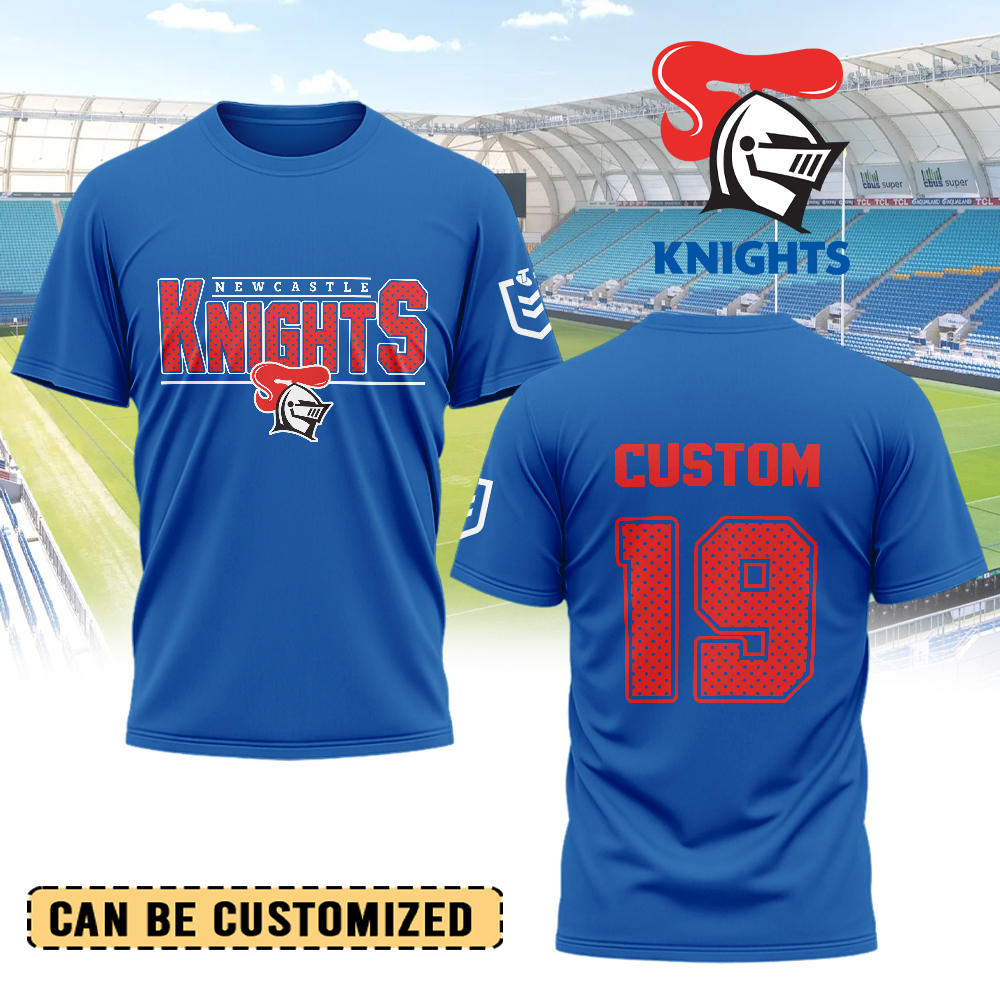 Auspiritmerch Newcastle Knights Personalized T Shirt Gift For Fans