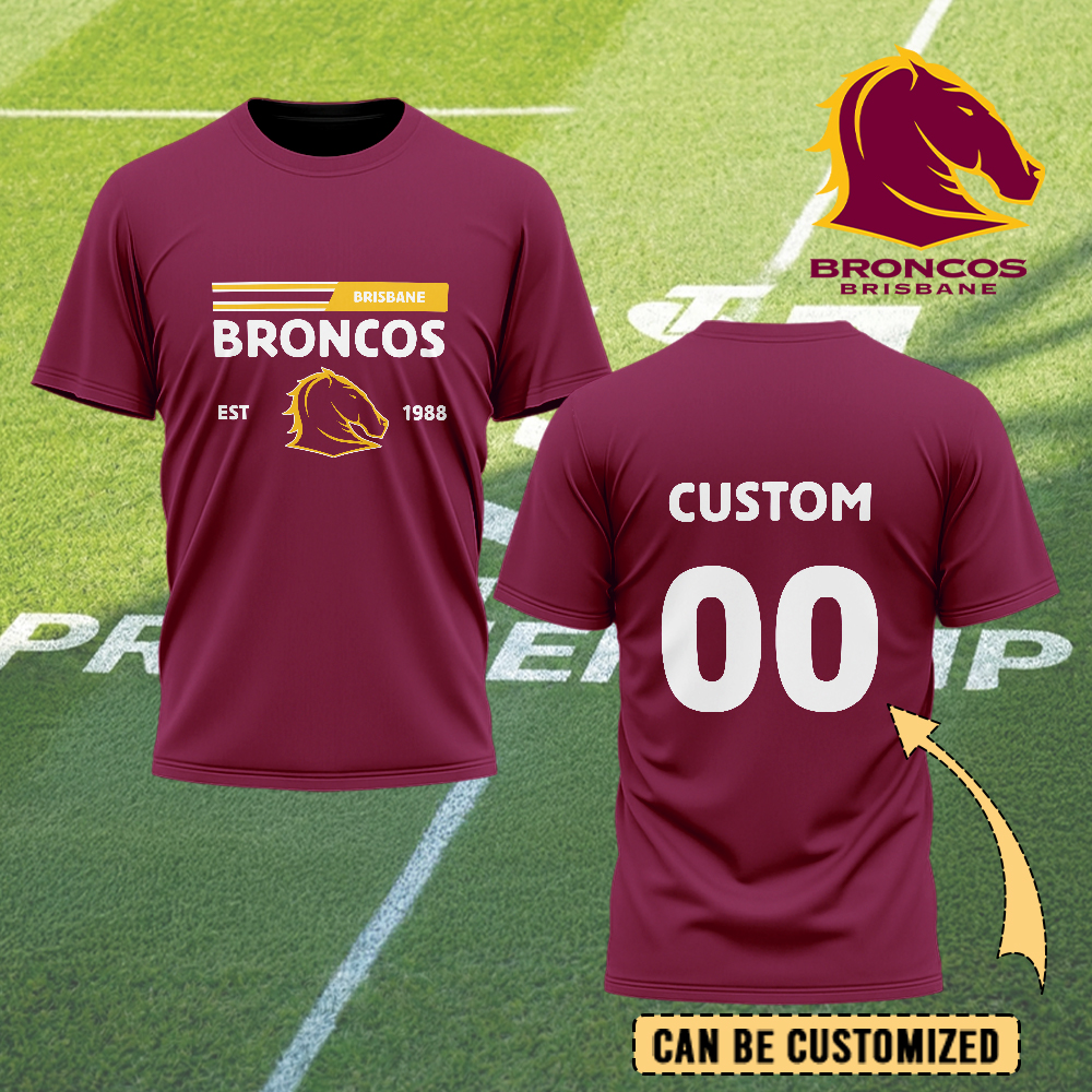 Auspiritmerch Brisbane Broncos Personalized T Shirt Gift For Fans