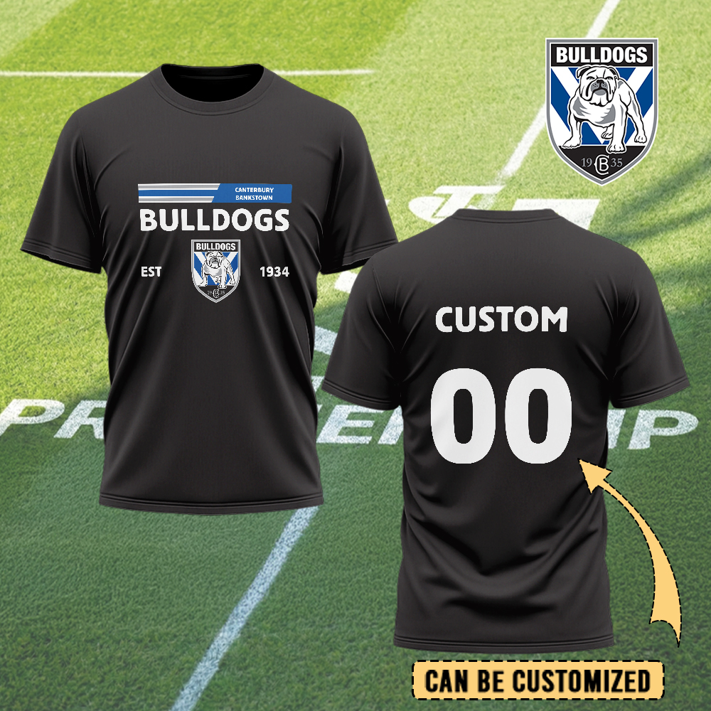 Auspiritmerch Canterbury-Bankstown Bulldogs Personalized T Shirt Gift For Fans