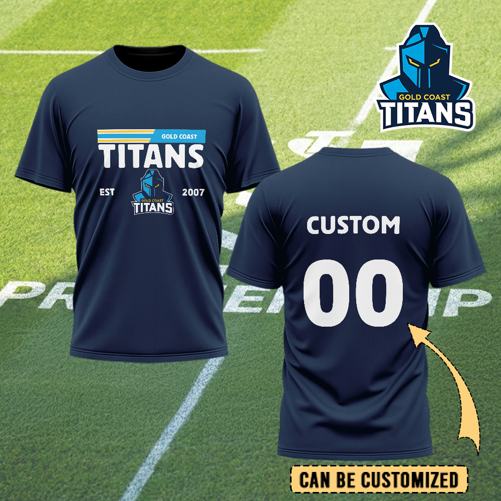 Auspiritmerch Gold Coast Titans Personalized T Shirt Gift For Fans