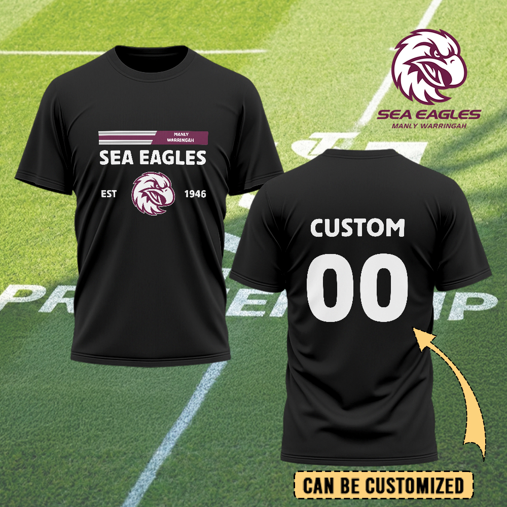 Auspiritmerch Manly Warringah Sea Eagles Personalized T Shirt Gift For Fans
