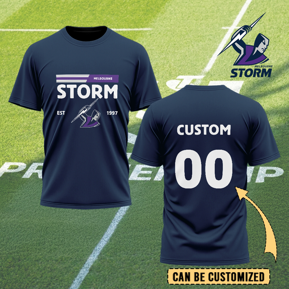 Auspiritmerch Melbourne Storm Personalized T Shirt Gift For Fans