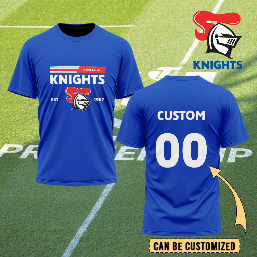 Auspiritmerch Newcastle Knights Personalized T Shirt Gift For Fans