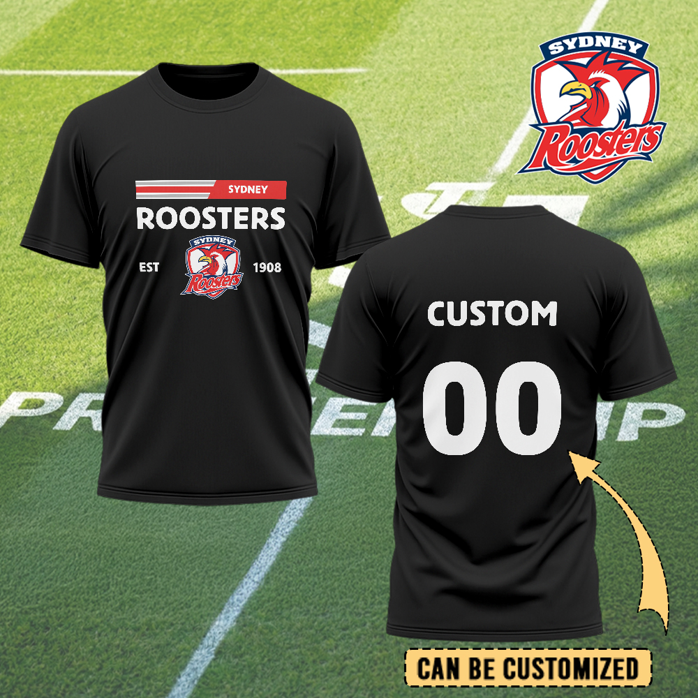 Auspiritmerch Sydney Roosters Personalized T Shirt Gift For Fans