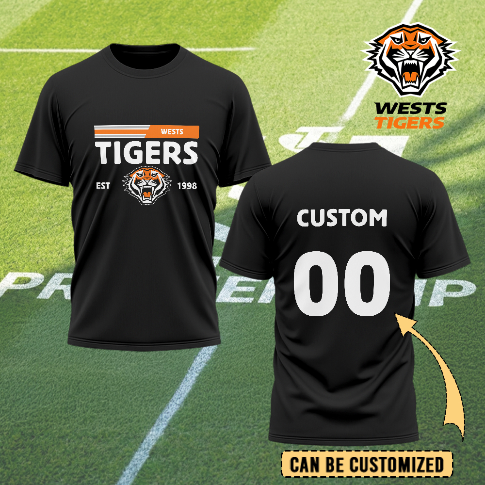 Auspiritmerch Wests Tigers Personalized T Shirt Gift For Fans