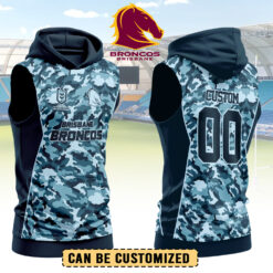 Auspiritmerch Brisbane Broncos Personalized Hooded Tank Top Gift For Fans