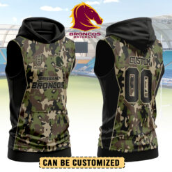 Auspiritmerch Brisbane Broncos Personalized Hooded Tank Top Gift For Fans - Green