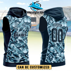 Auspiritmerch Cronulla-Sutherland Sharks Personalized Hooded Tank Top Gift For Fans