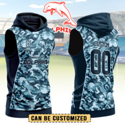 Auspiritmerch Dolphins Personalized Hooded Tank Top Gift For Fans