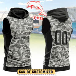 Auspiritmerch Dolphins Personalized Hooded Tank Top Gift For Fans - Gray