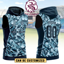 Auspiritmerch Manly Warringah Sea Eagles Personalized Hooded Tank Top Gift For Fans - Blue