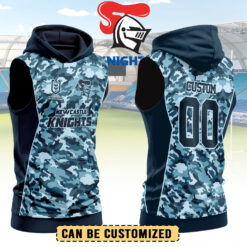 Auspiritmerch Newcastle Knights Personalized Hooded Tank Top Gift For Fans - Blue