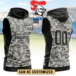Auspiritmerch Newcastle Knights Personalized Hooded Tank Top Gift For Fans - Gray