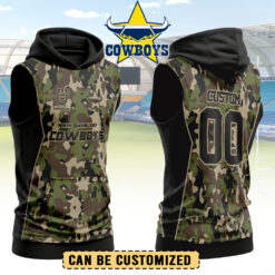 Auspiritmerch North Queensland Cowboys Personalized Hooded Tank Top Gift For Fans - Green
