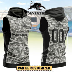 Auspiritmerch Penrith Panthers Personalized Hooded Tank Top Gift For Fans - Gray