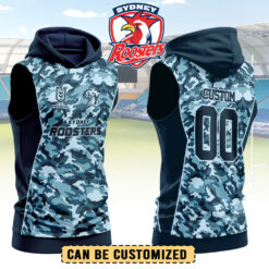 Auspiritmerch Sydney Roosters Personalized Hooded Tank Top Gift For Fans
