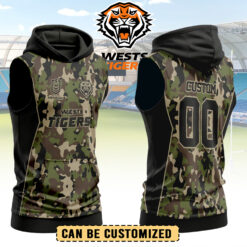 Auspiritmerch Wests Tigers Personalized Hooded Tank Top Gift For Fans - Green
