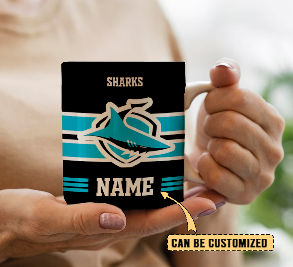 Auspiritmerch Cronulla-Sutherland Sharks Personalized Mug Gift For Fans