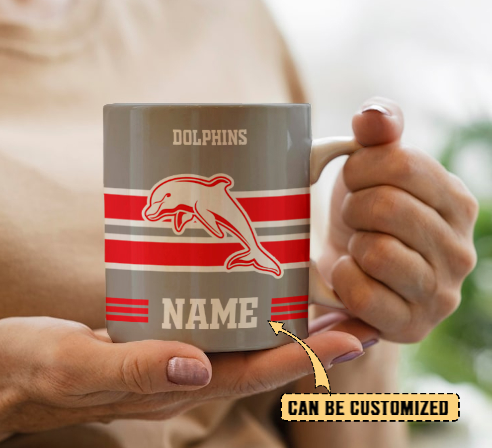 Auspiritmerch Dolphins Personalized Mug Gift For Fans