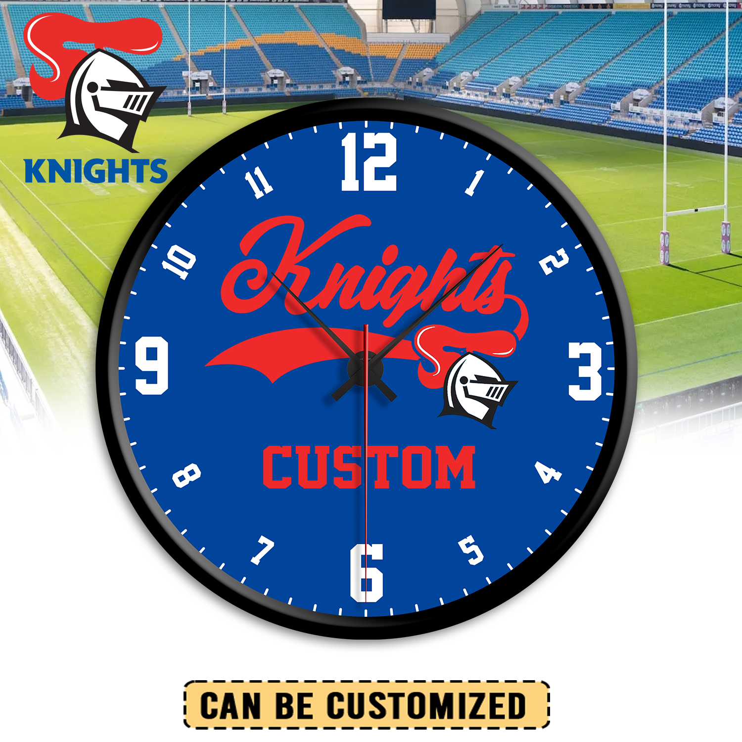Auspiritmerch Newcastle Knights Personalized Wall Clock For Home Gifts For Fans