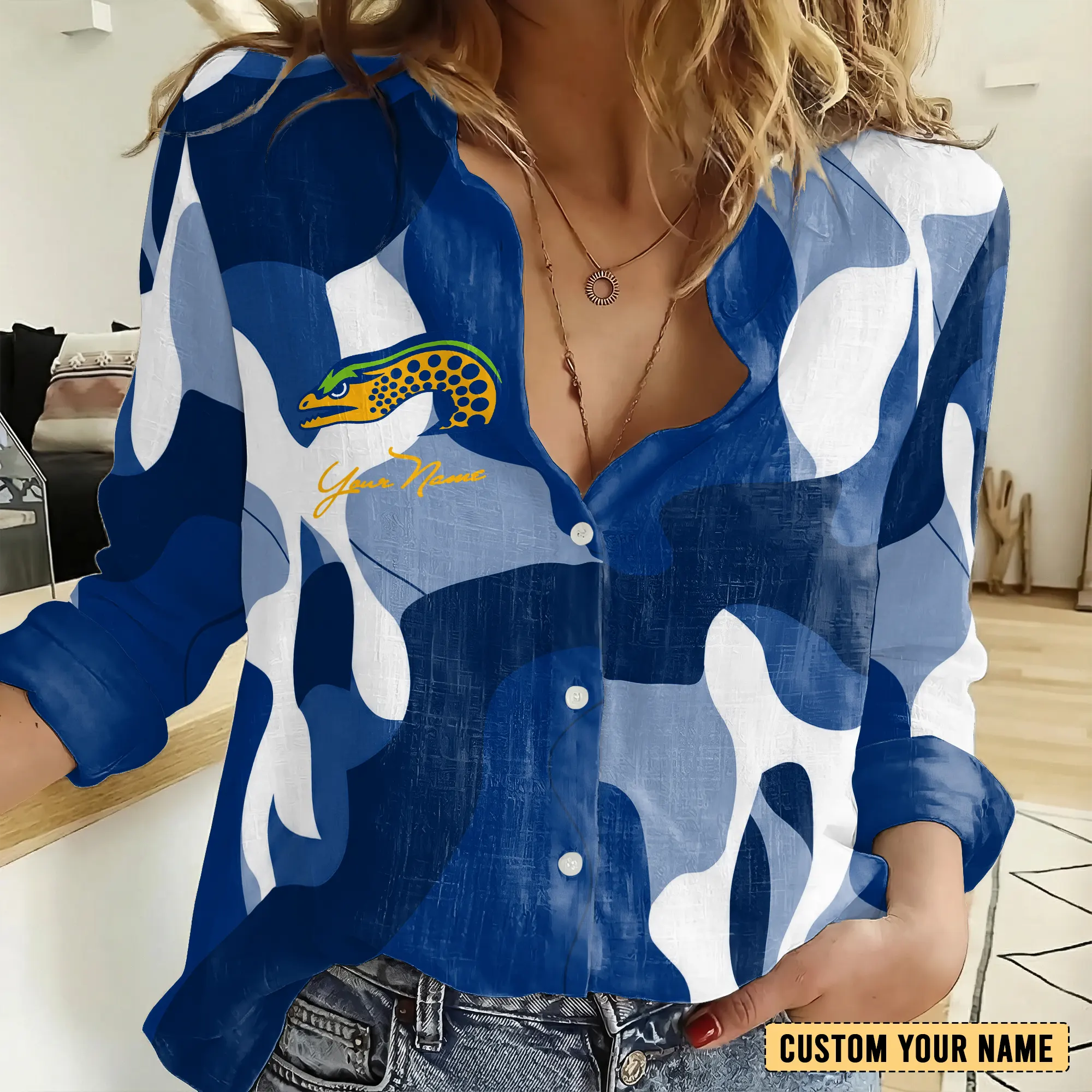 Auspiritmerch Parramatta Eels Personalized Women's Casual Shirt Gift For Fans