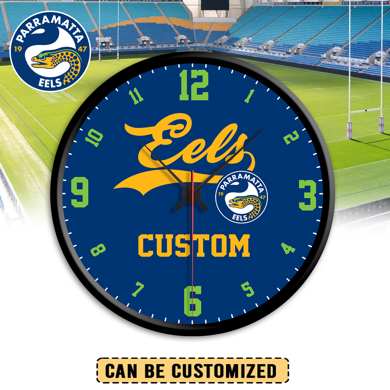 Auspiritmerch Parramatta Eels Personalized Wall Clock For Home Gifts For Fans