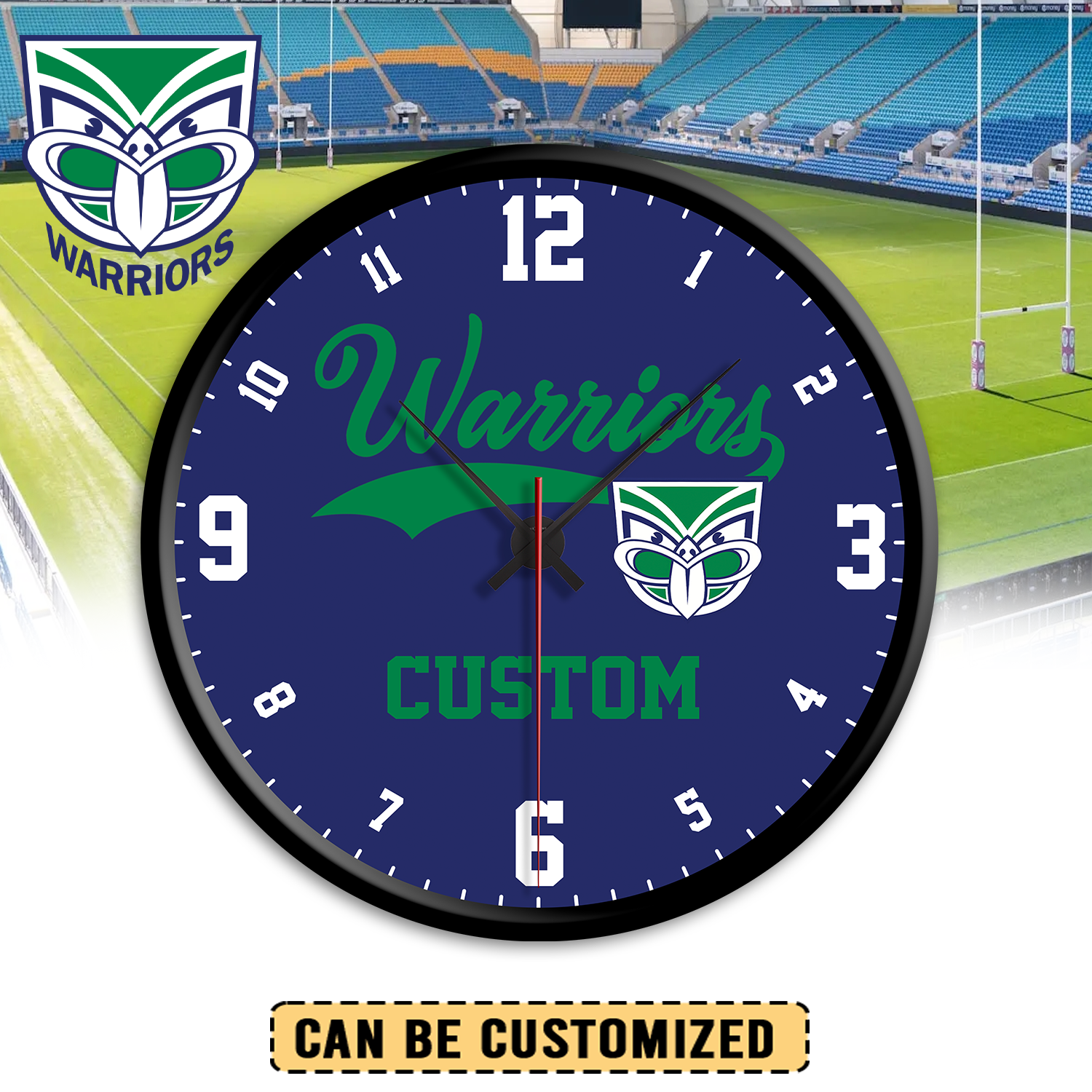 Auspiritmerch New Zealand Warriors Personalized Wall Clock For Home Gifts For Fans