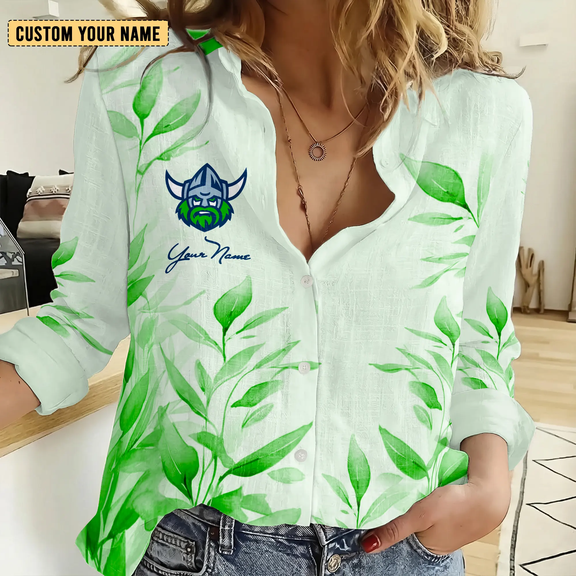 Auspiritmerch Canberra Raiders Personalized Women's Casual Shirt Gift For Fans