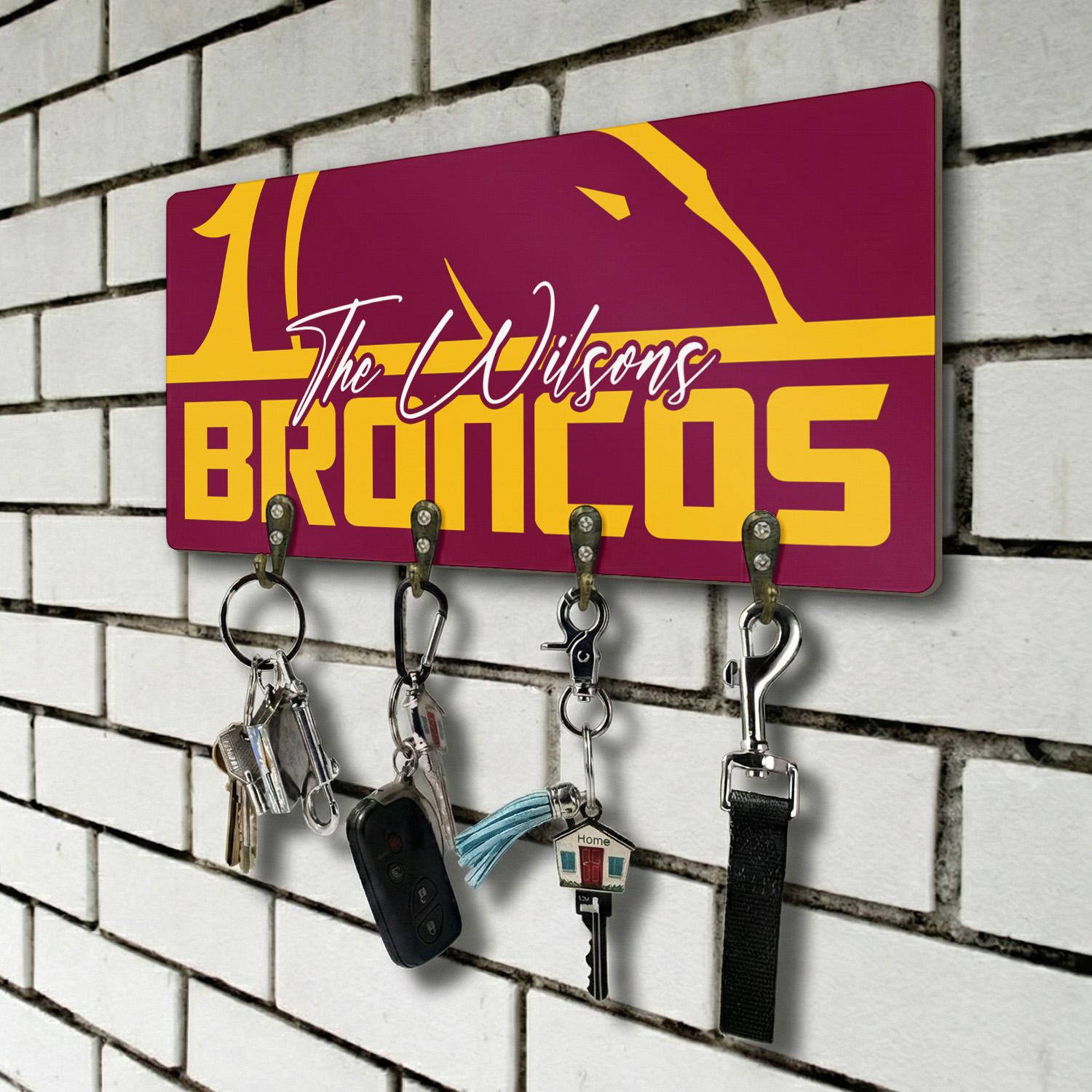 Auspiritmerch Brisbane Broncos Personalized Key Holder Gifts For Fans