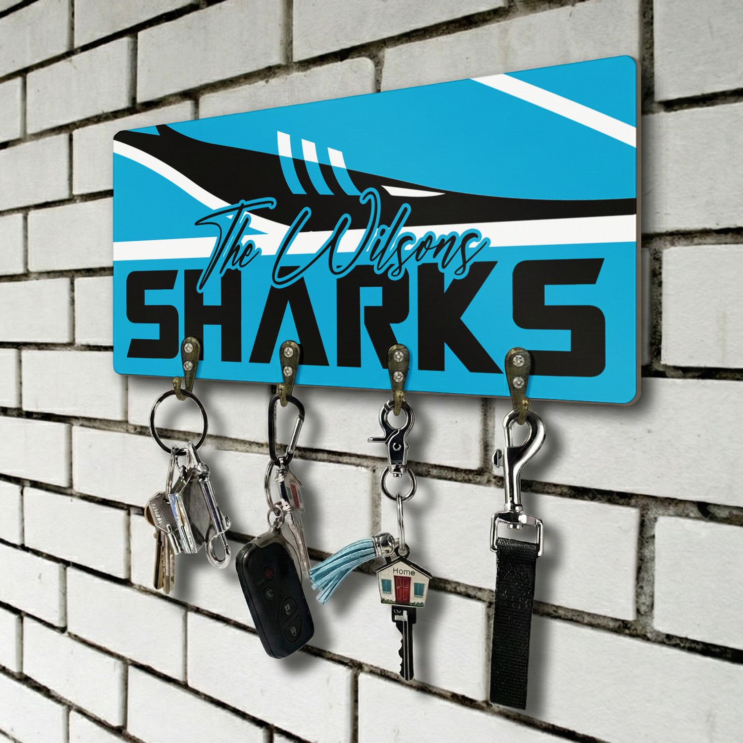 Auspiritmerch Cronulla-Sutherland Sharks Personalized Key Holder Gifts For Fans