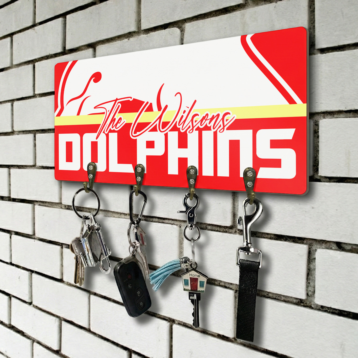 Auspiritmerch Dolphins Personalized Key Holder Gifts For Fans