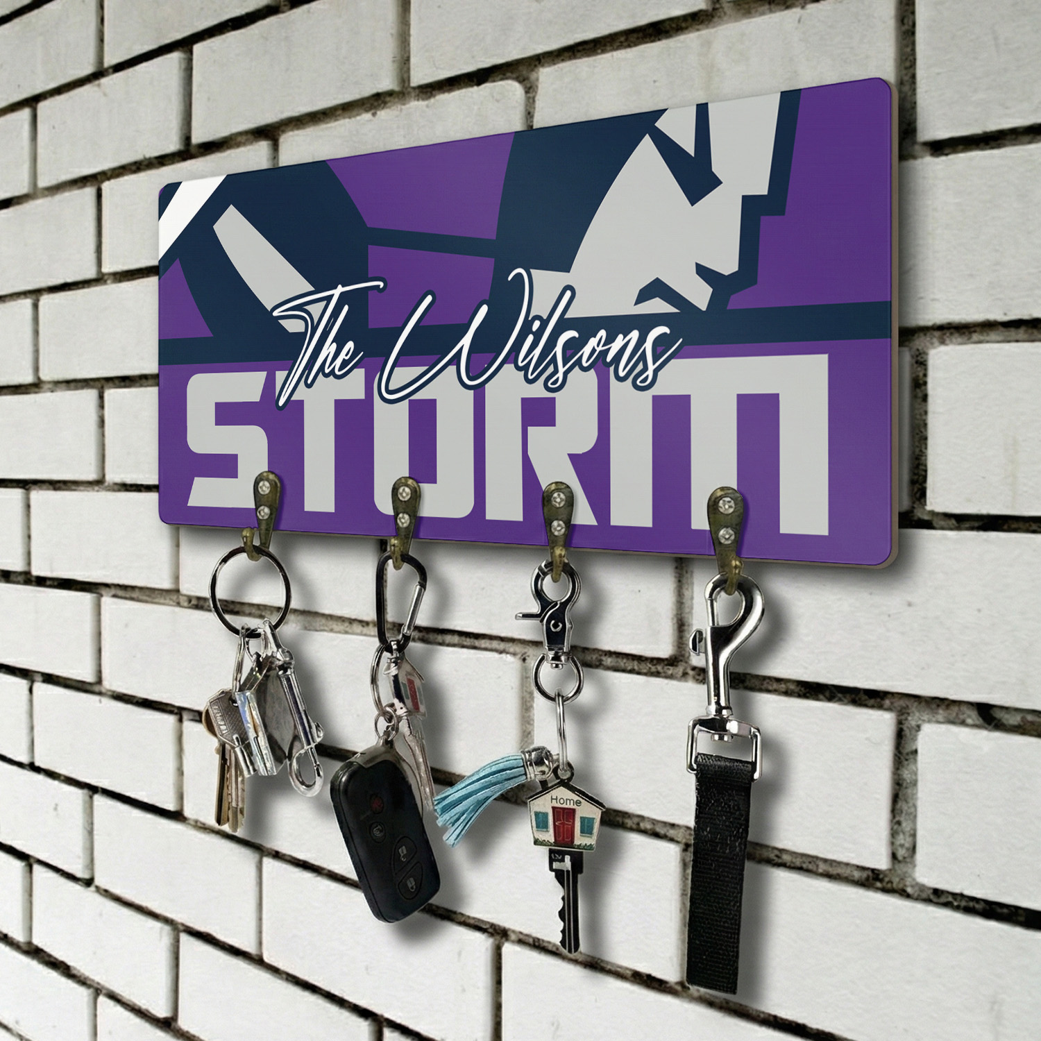 Auspiritmerch Melbourne Storm Personalized Key Holder Gifts For Fans