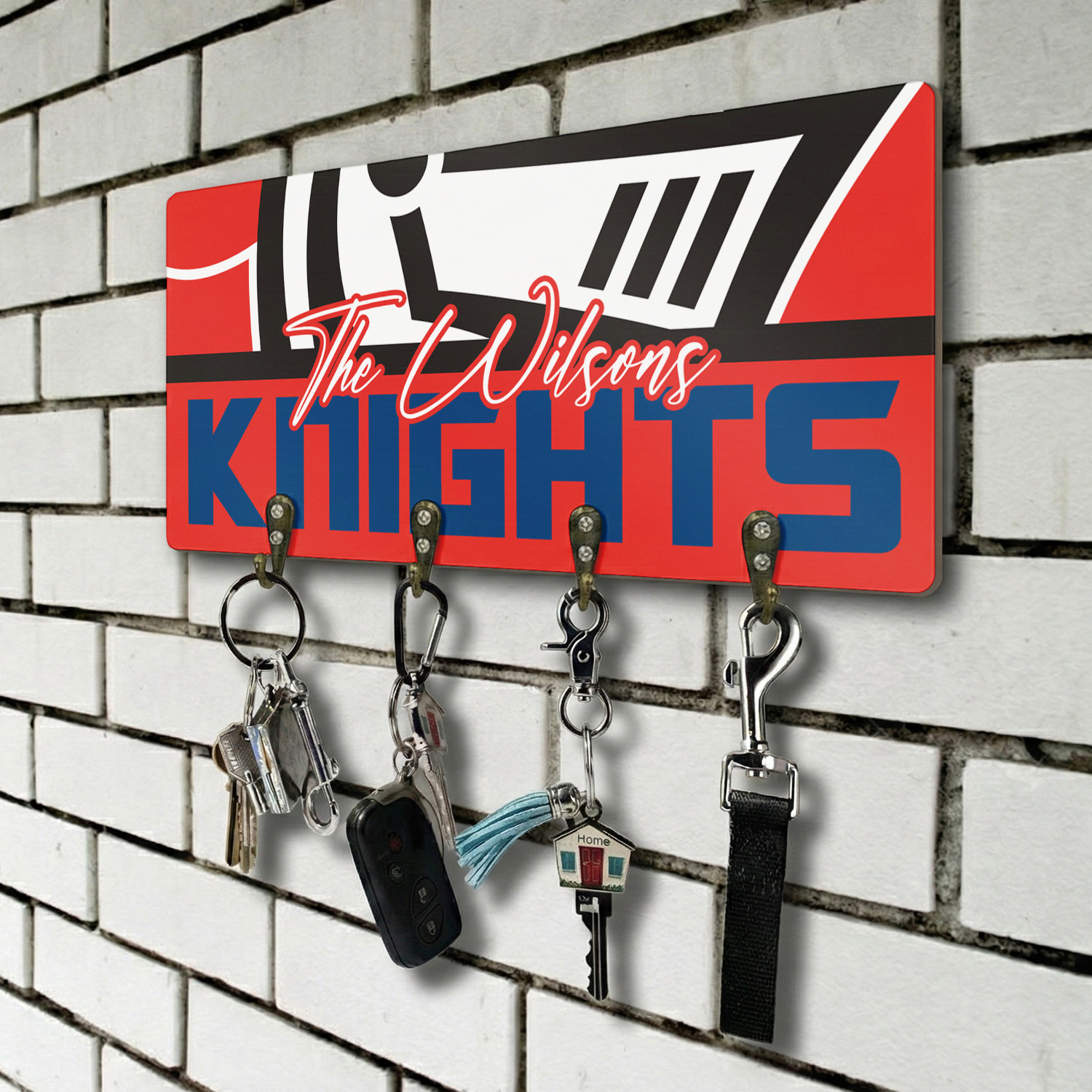 Auspiritmerch Newcastle Knights Personalized Key Holder Gifts For Fans