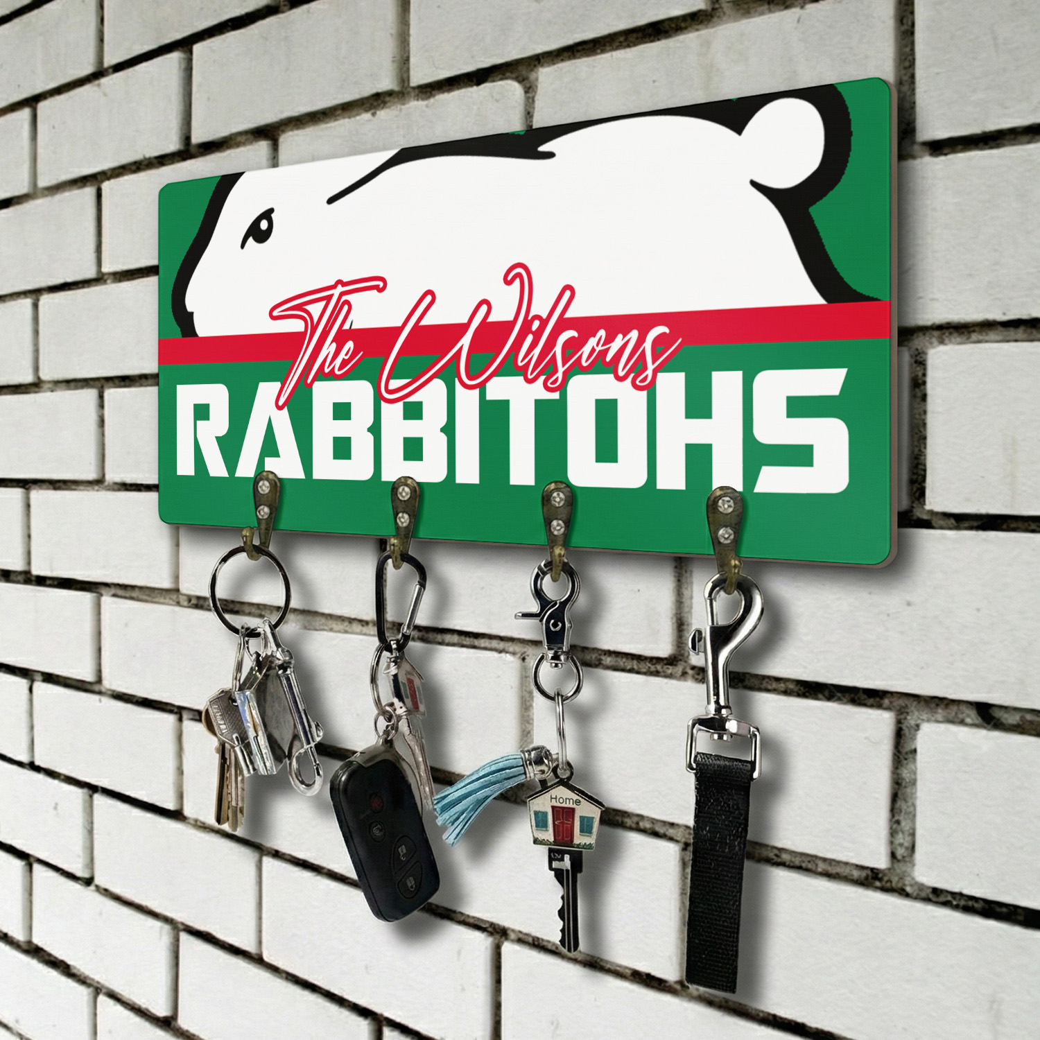 Auspiritmerch South Sydney Rabbitohs Personalized Key Holder Gifts For Fans