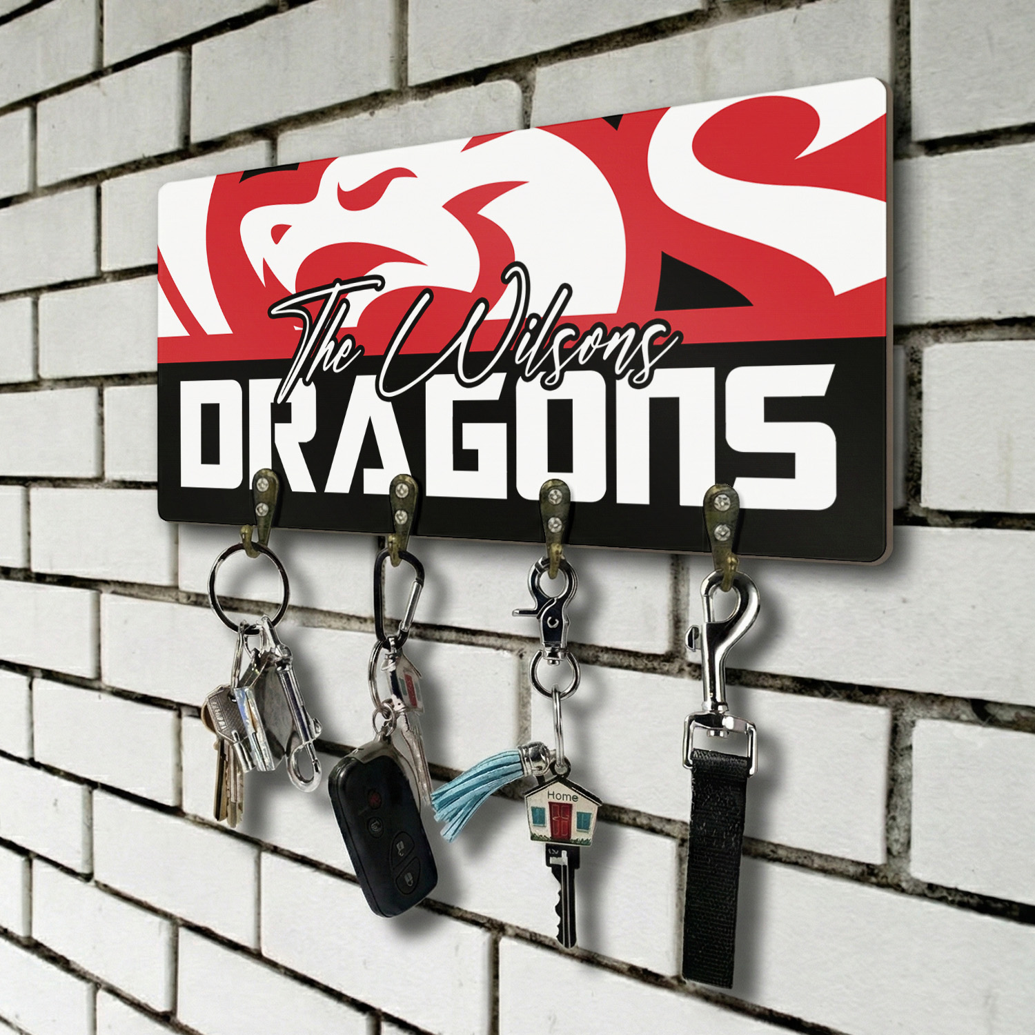 Auspiritmerch St. George Illawarra Dragons Personalized Key Holder Gifts For Fans