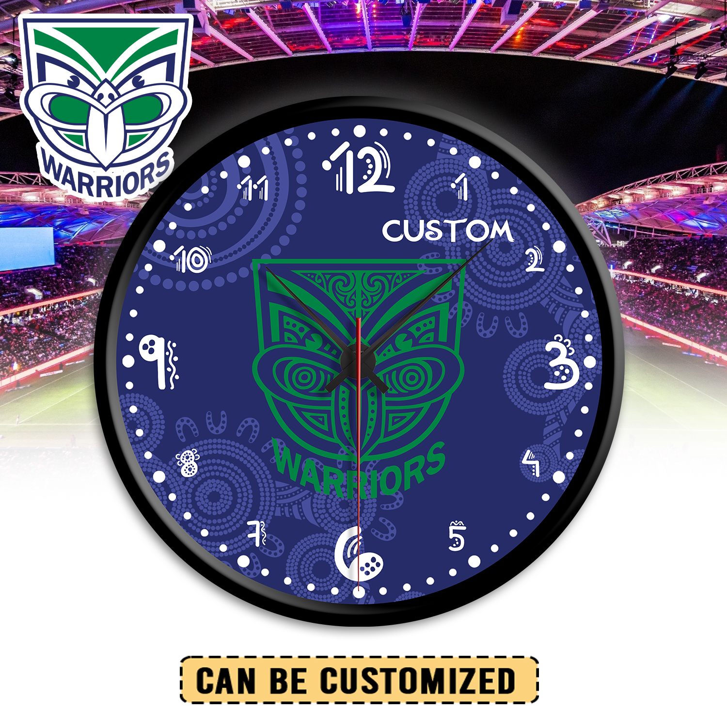 Auspiritmerch New Zealand Warriors Personalized Wall Clock For Home Gifts For Fans