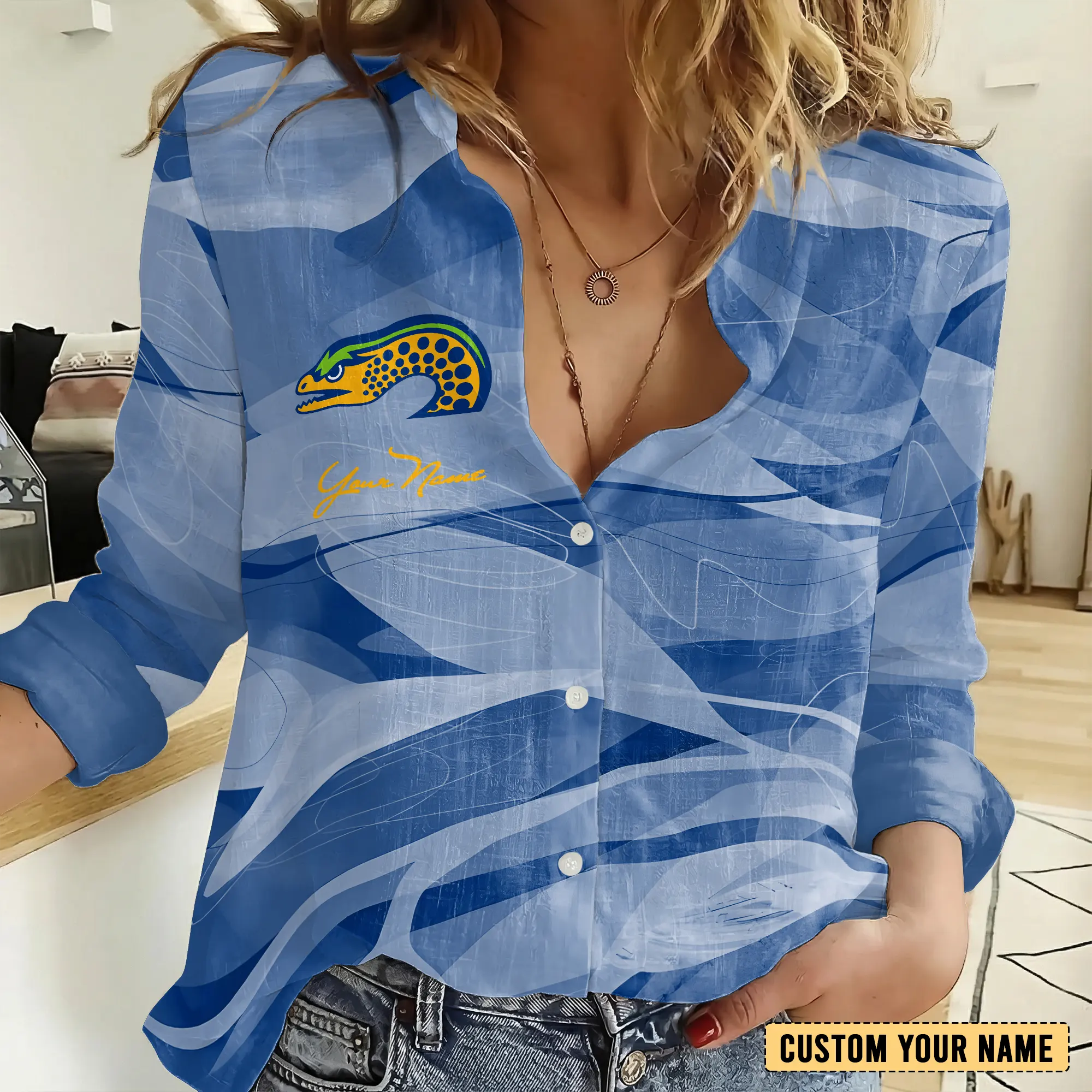 Auspiritmerch Parramatta Eels Personalized Women's Casual Shirt Gift For Fans