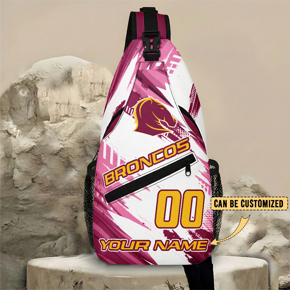 Auspiritmerch Brisbane Broncos Personalized Sling Bags Gift For Fans