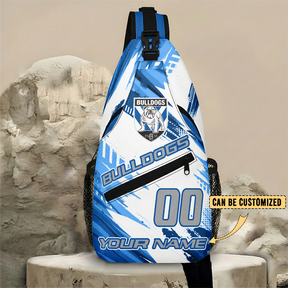 Auspiritmerch Canterbury-Bankstown Bulldogs Personalized Sling Bags Gift For Fans