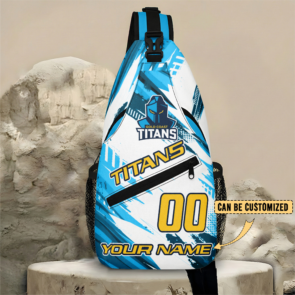 Auspiritmerch Gold Coast Titans Personalized Sling Bags Gift For Fans