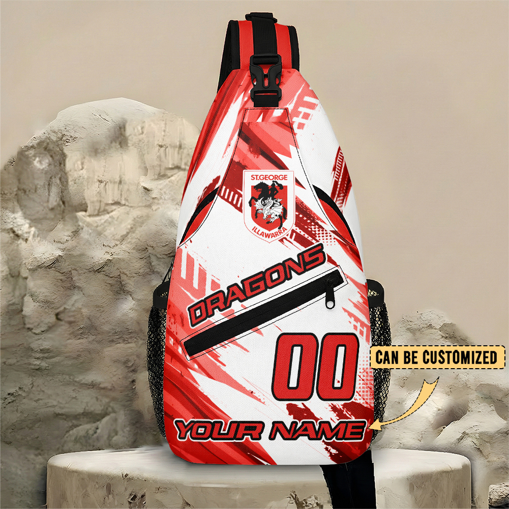 Auspiritmerch St. George Illawarra Dragons Personalized Sling Bags Gift For Fans