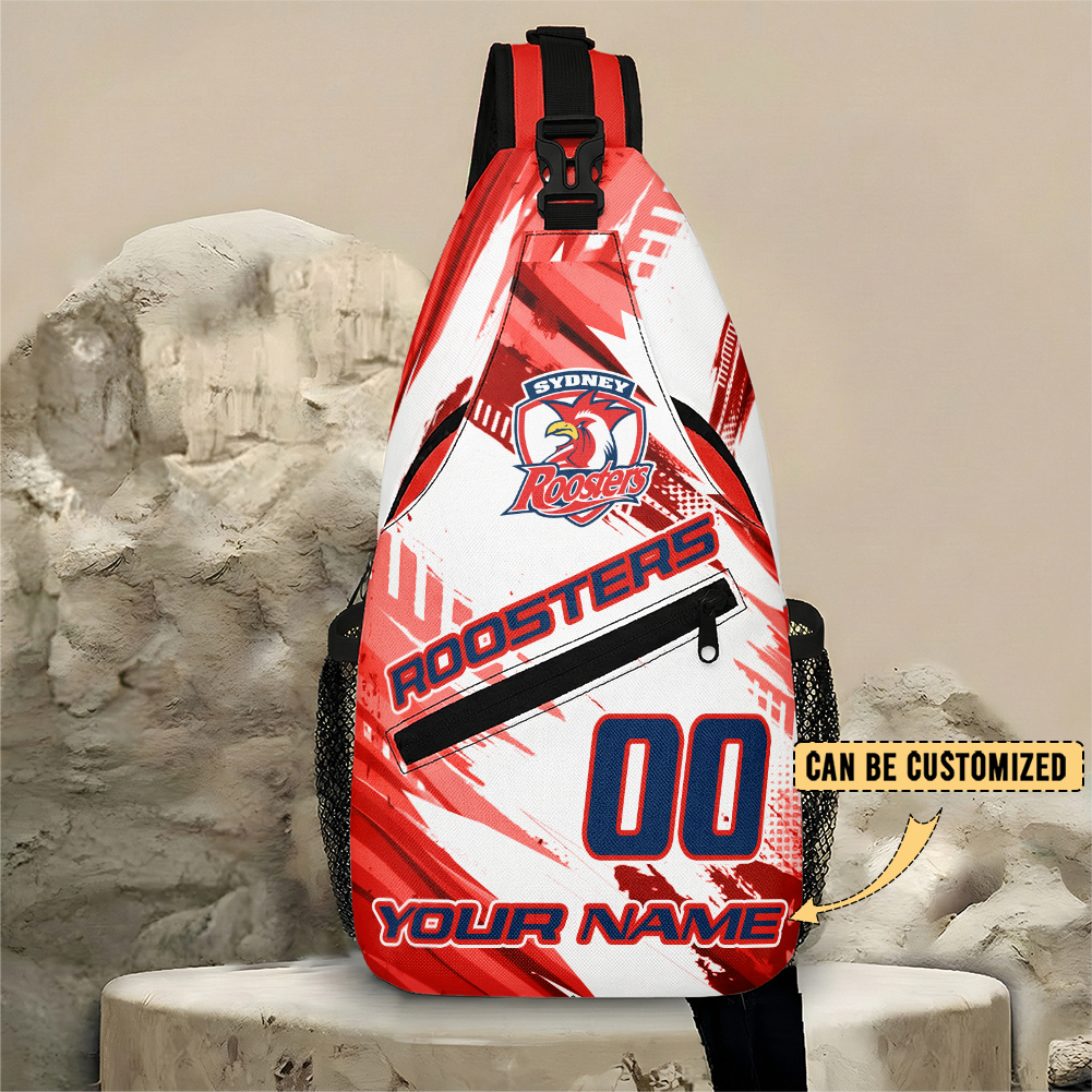 Auspiritmerch Sydney Roosters Personalized Sling Bags Gift For Fans