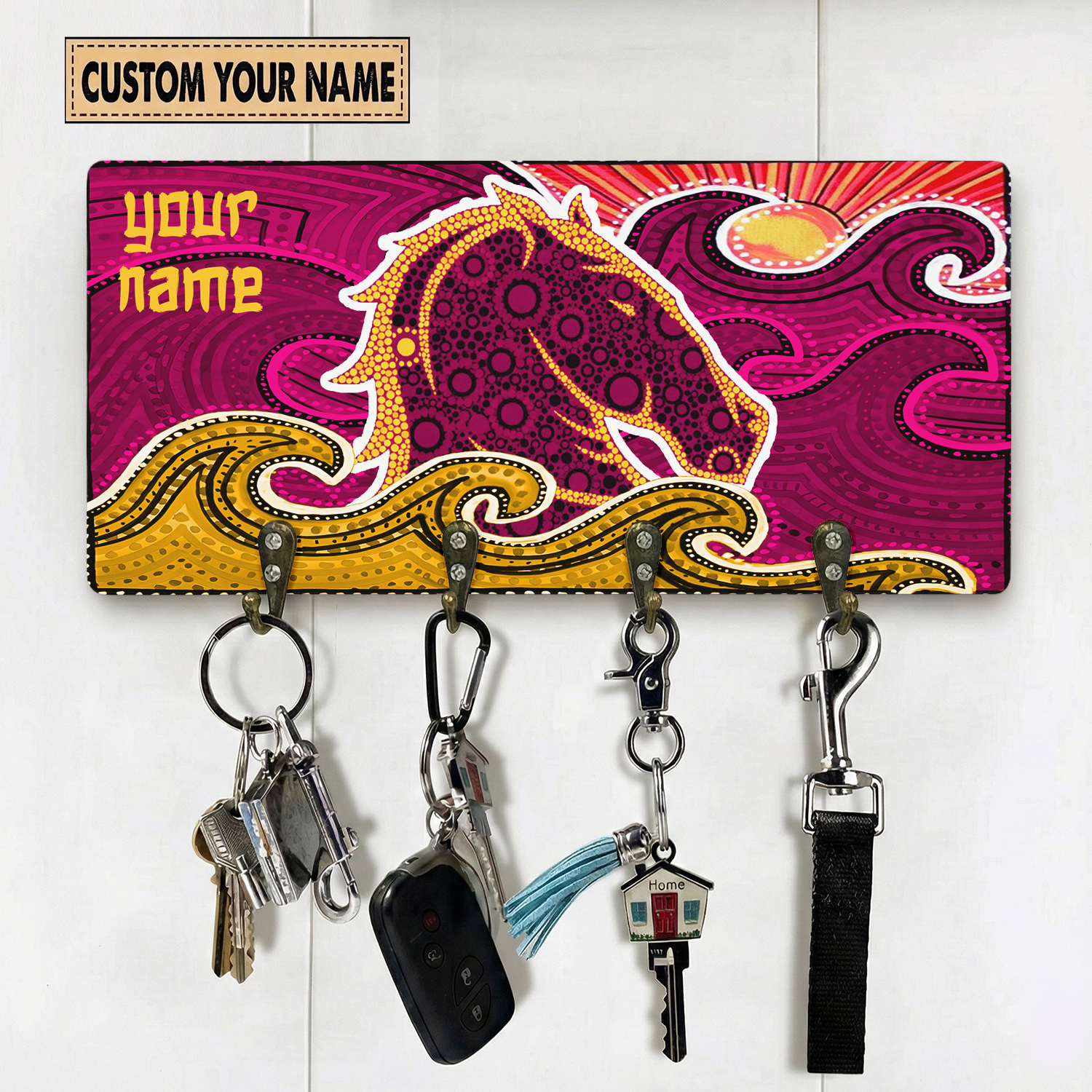 Auspiritmerch Brisbane Broncos Personalized Key Holder Gifts For Fans